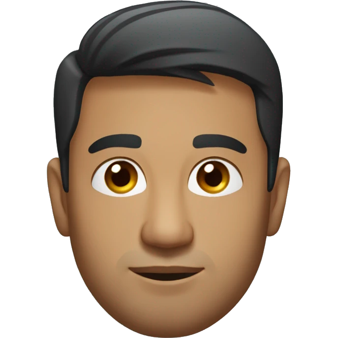 A head and shoulders shot of a 35 year old South Asian man, with short black hair,   with brown eyes wearing a t-shirt. emoji