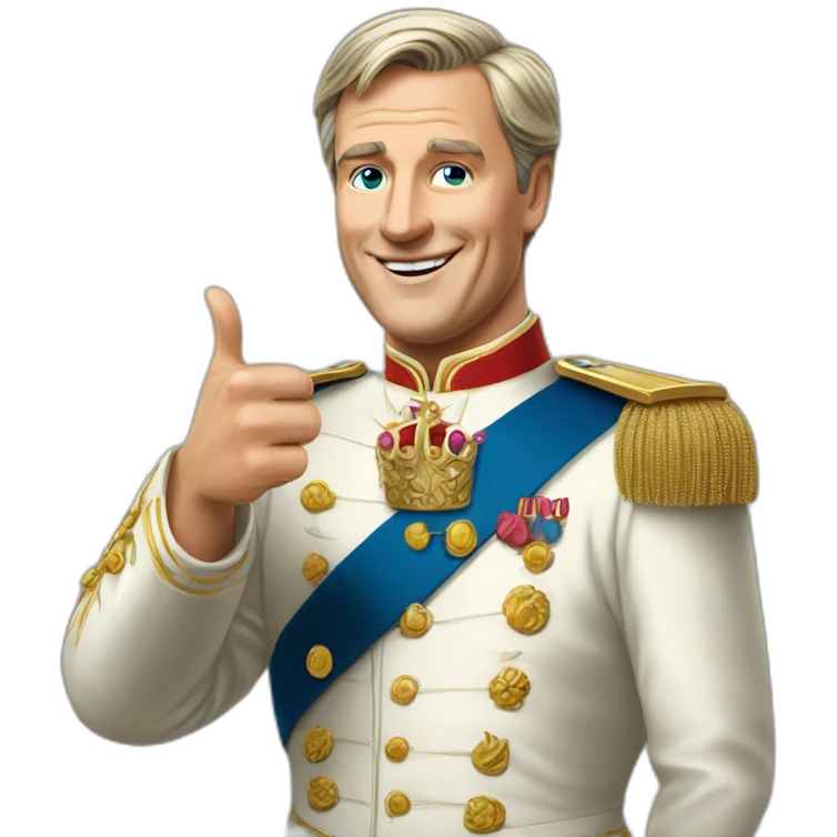 belgian King Philippe thumbs up emoji