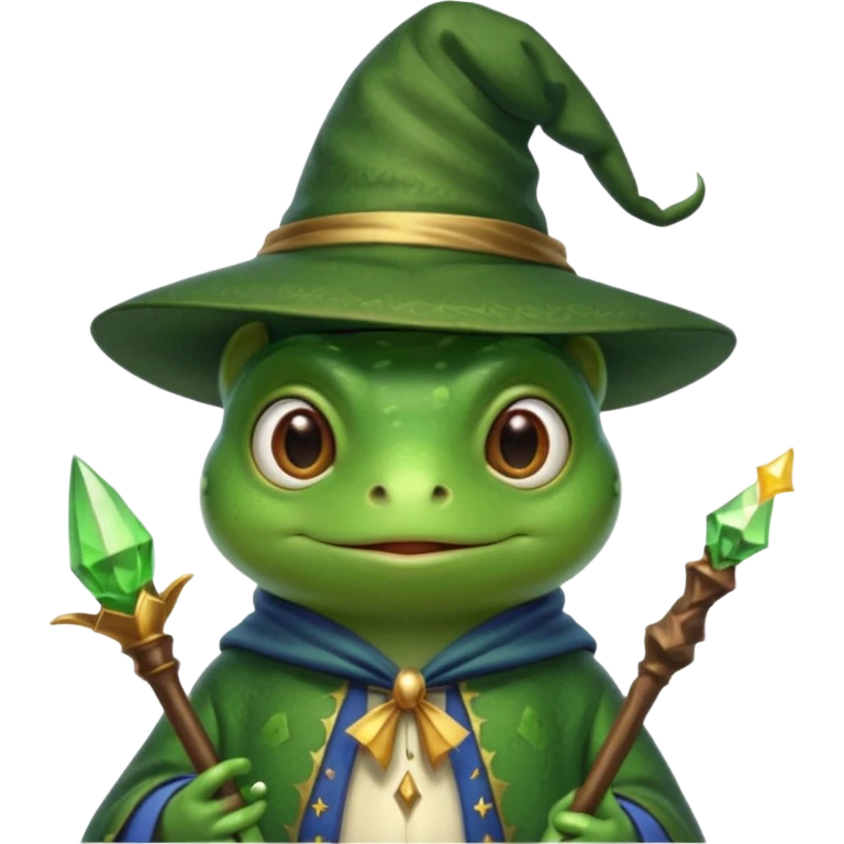 cute frog wizard emoji