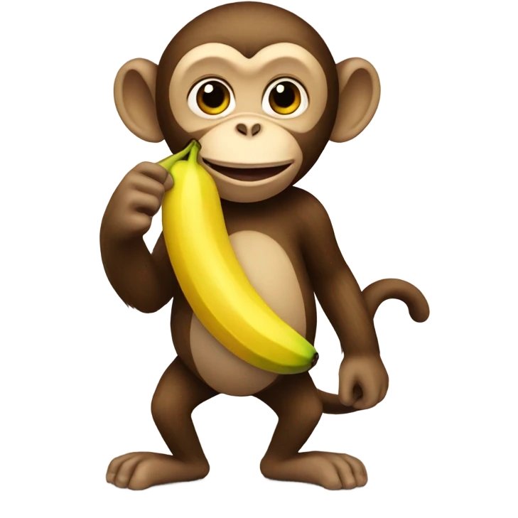 Monkey with a banana emoji