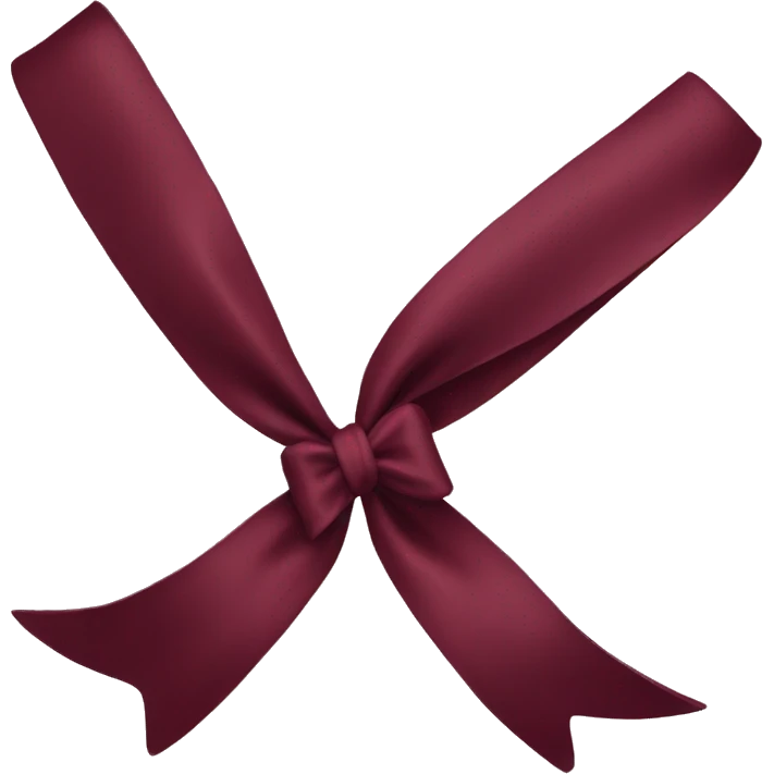 Burgundy bow emoji