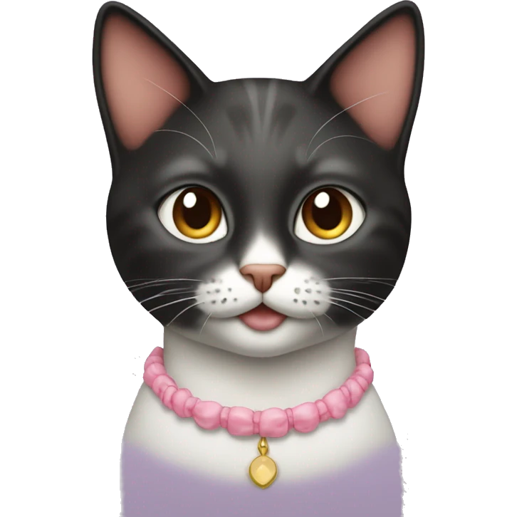 A coquette cat emoji