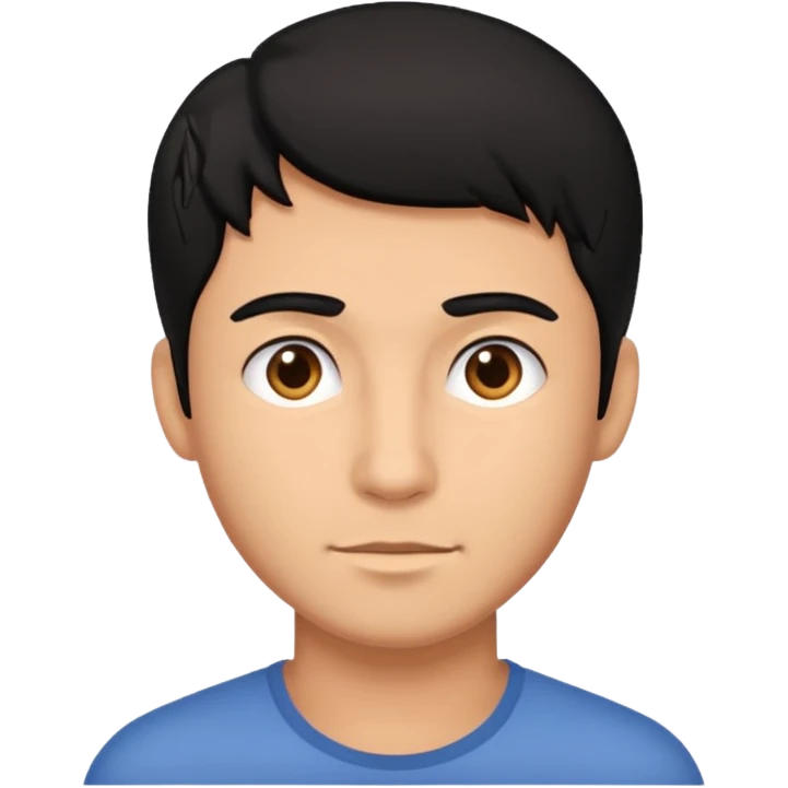 black haired man emoji