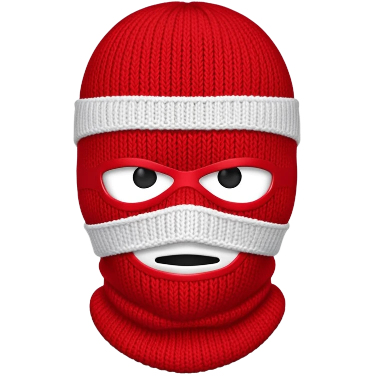 red ski mask emoji