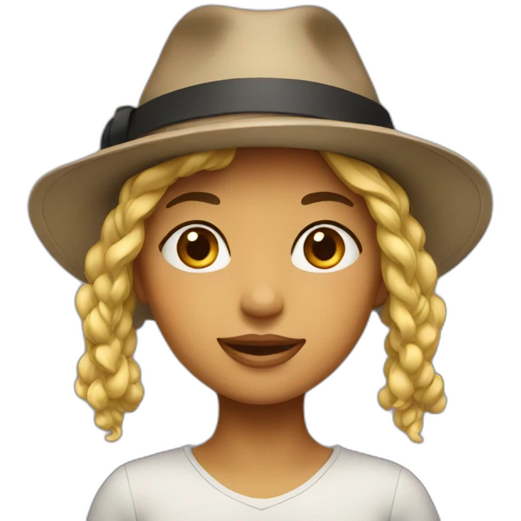 girl with a hat emoji