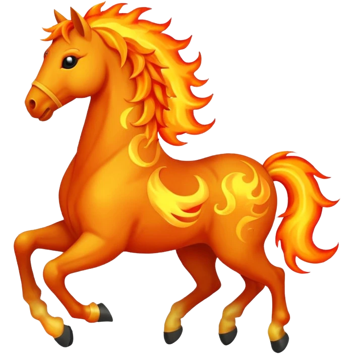Happy fire horse emoji  emoji