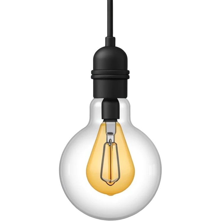 bombillo con colgante en el techo emoji