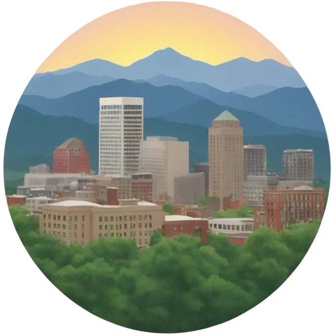 City skyline of Asheville, nc  emoji