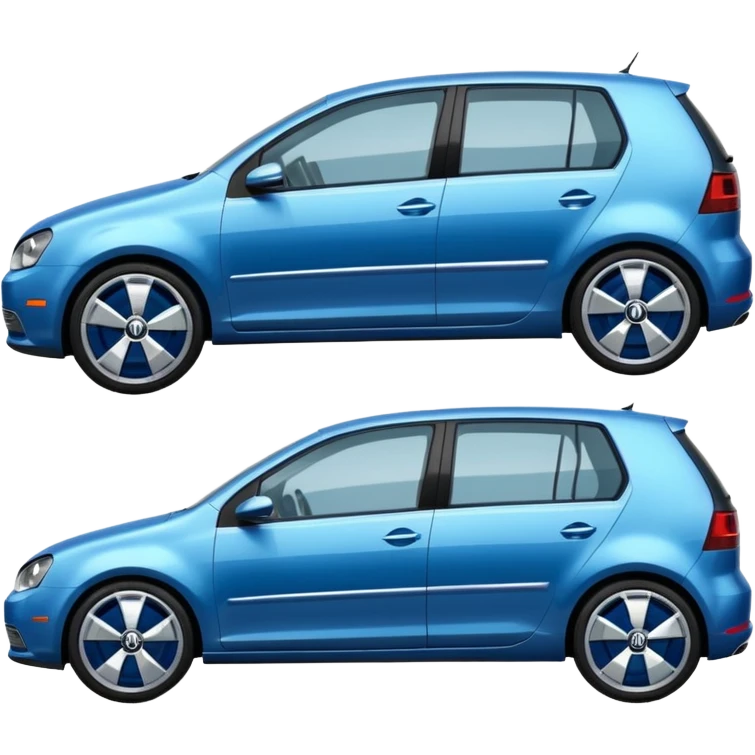 blue vw golf side view emoji