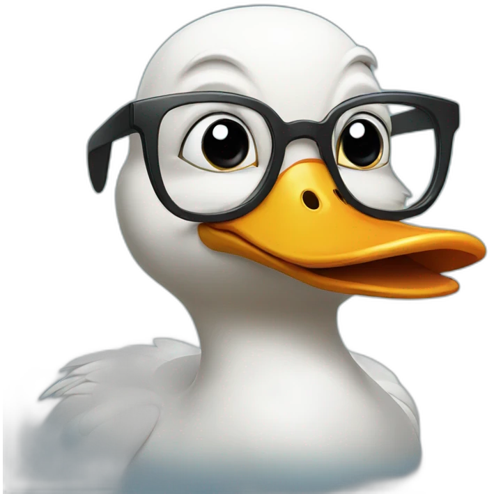 duck wearing glasses emoji