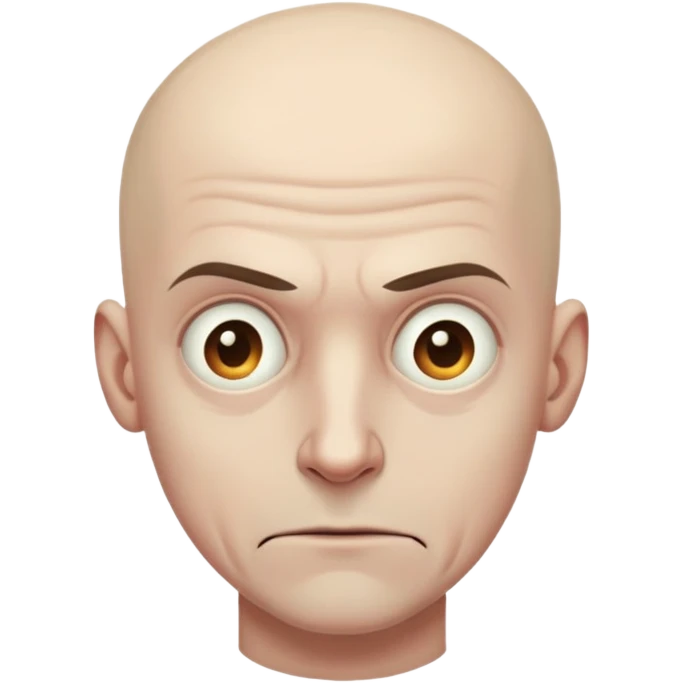Steven Miller, bald, grim expression emoji