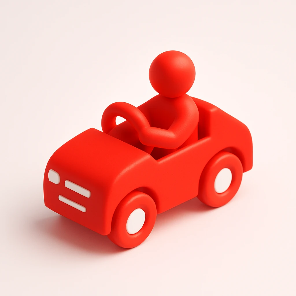 person driving a car emoji