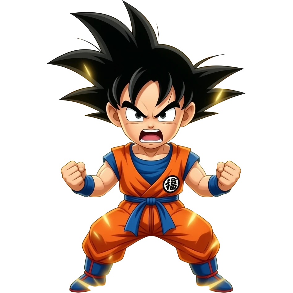 Make goku but super mad  doing the Kamehameha emoji