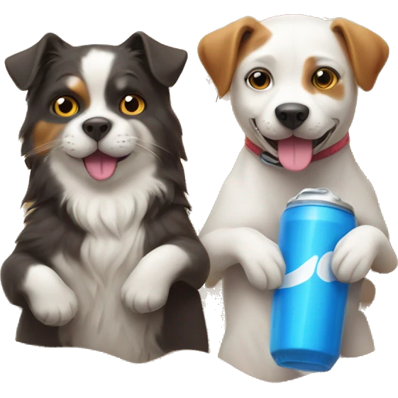 cat and dog chilling on the beach emoji