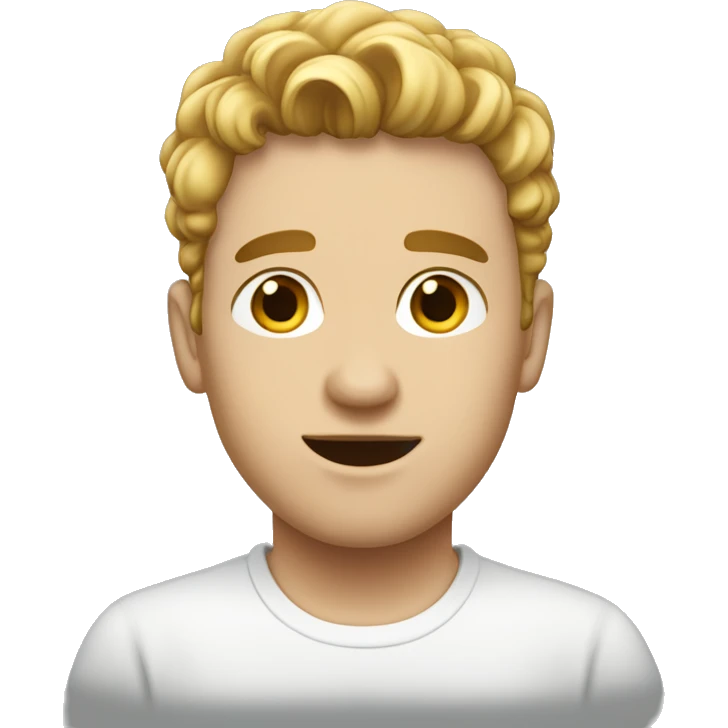jeune homme blanc cheveux rasé  emoji