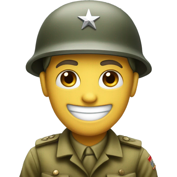 a WW 2 soldier smiling emoji