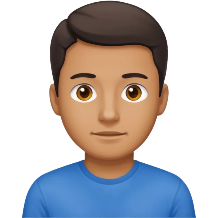 man walk with blue t-shirt  emoji