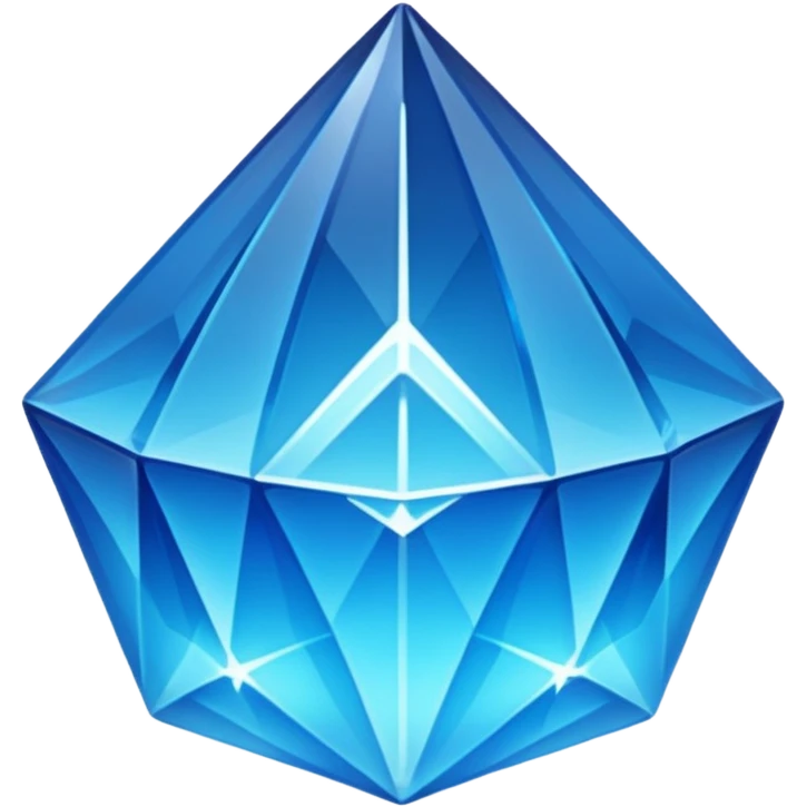 Long Blue crystal emoji
