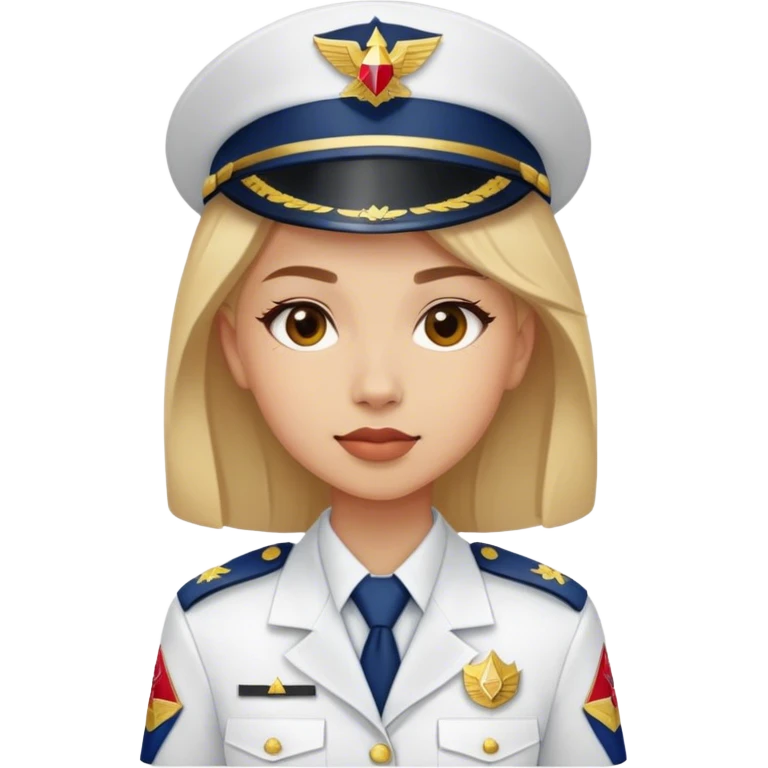 a girl wearing Delta uniform emoji