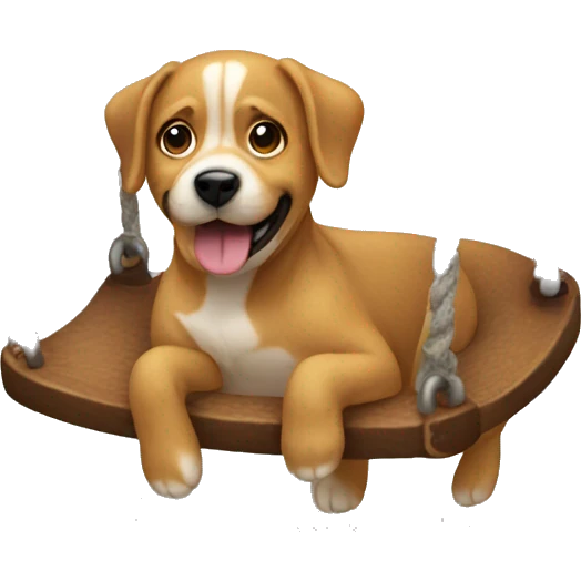 swing dog  emoji