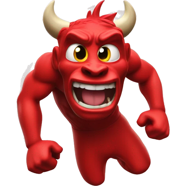 Manchester united red devil mascot emoji