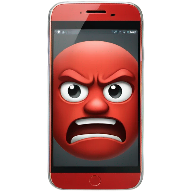 Furious Red smartphone  emoji