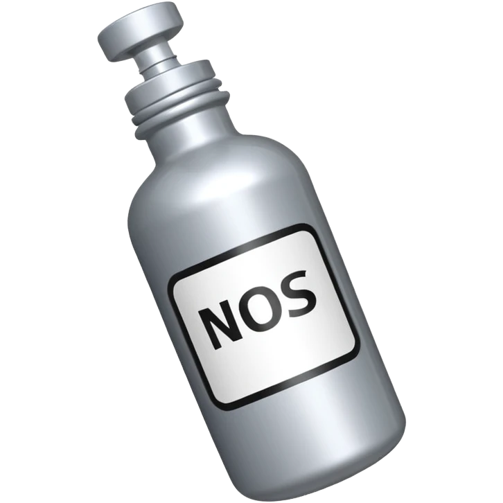 bombona de inyeccion de nitro con un cartelito que ponga NOS emoji