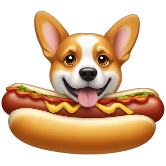 corgi hotdog emoji