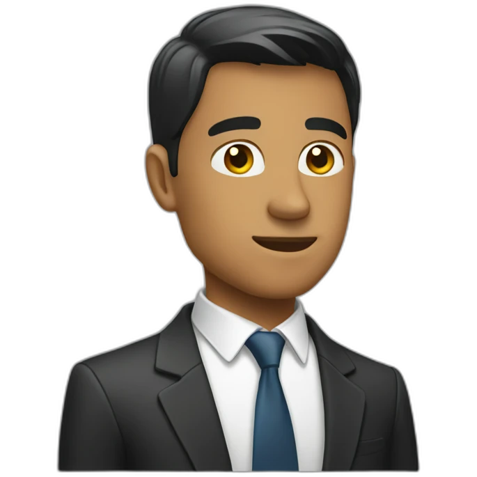 man in suit looking to the side (side view) emoji