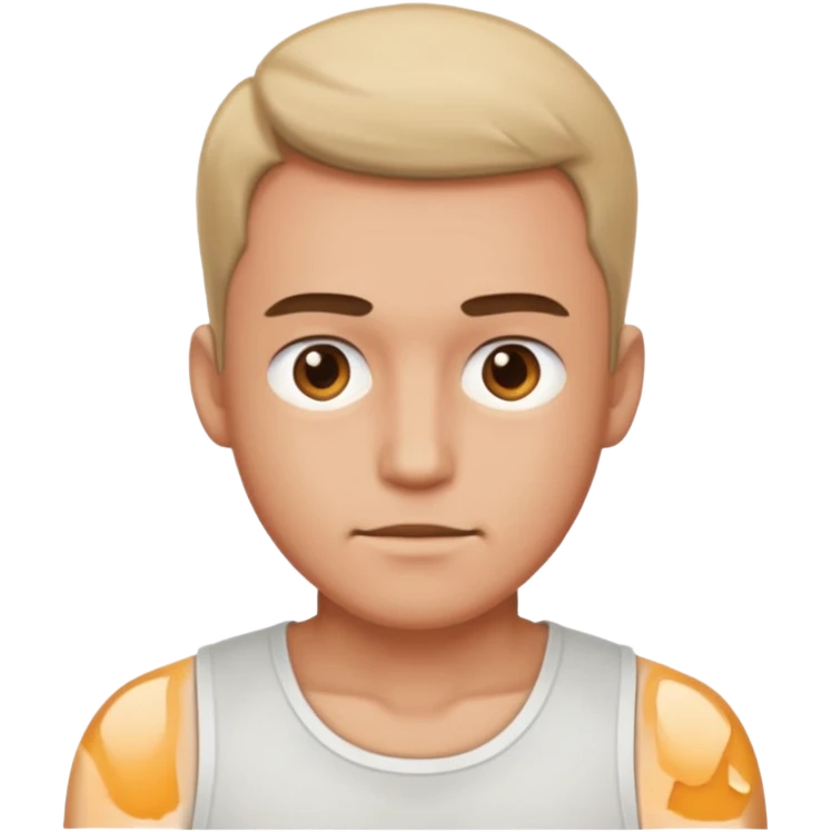 A man's face on under garment emoji