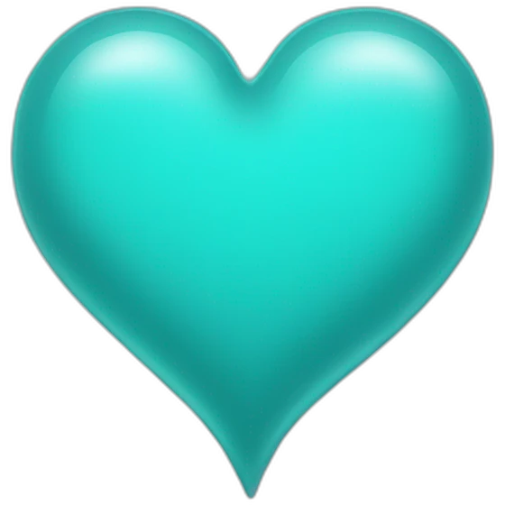 Aqua heart emoji