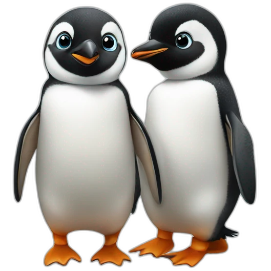 Couple of baby penguins emoji