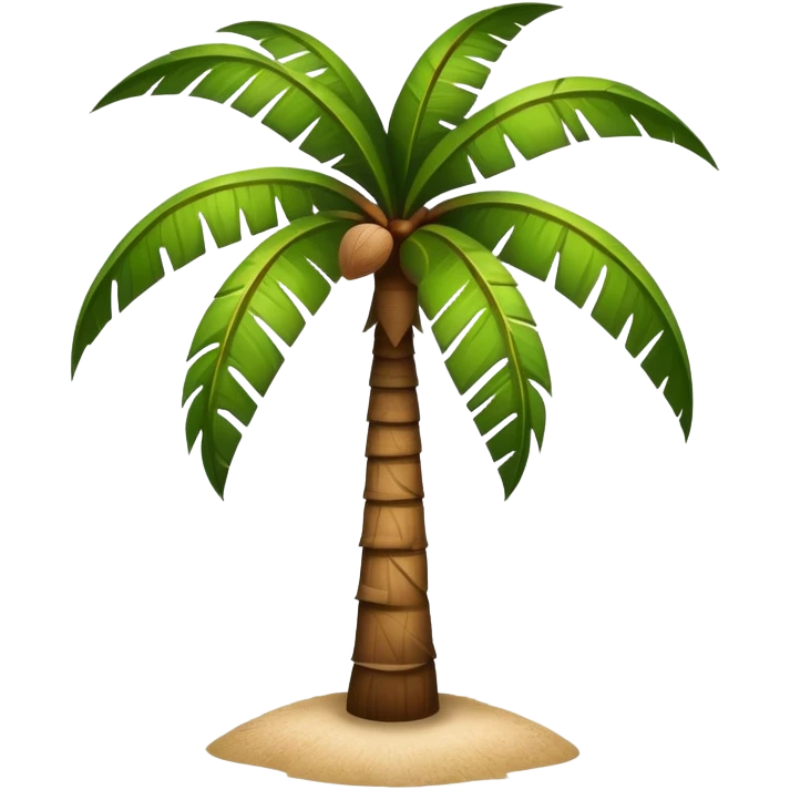 tropical palm tree with coconuts emoji