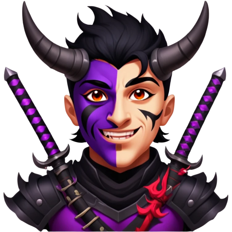Demon-Horned Warrior emoji