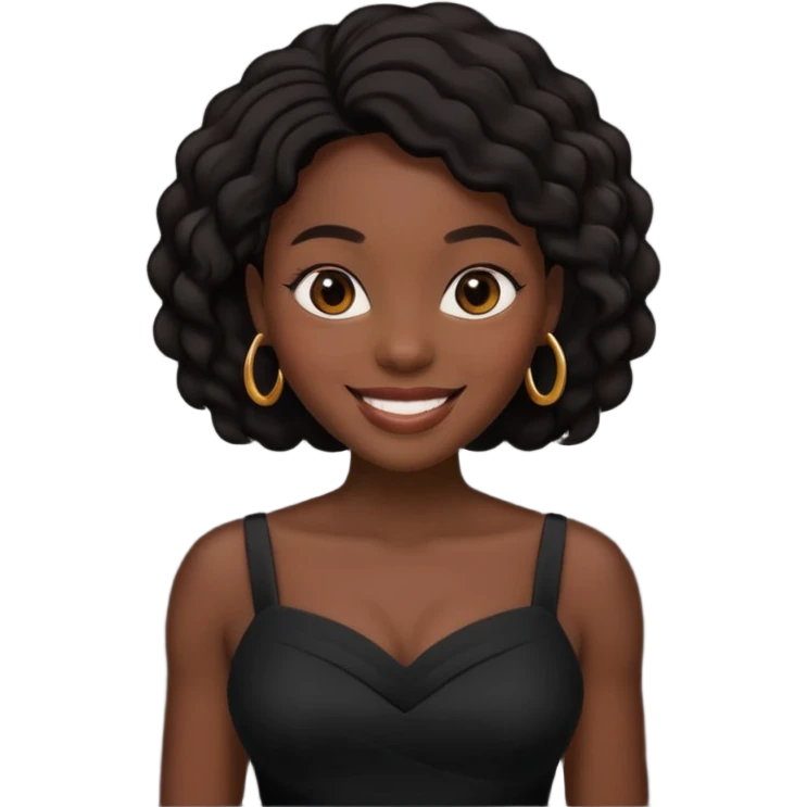  مو سیاه دختر سیاه پوشی  emoji