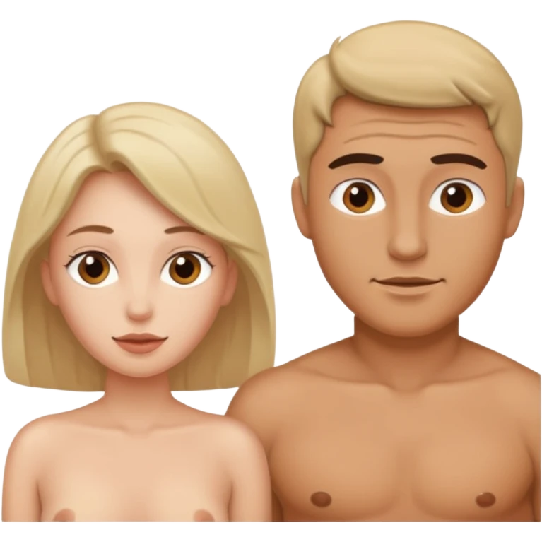 Naked woman fucked by naked man emoji