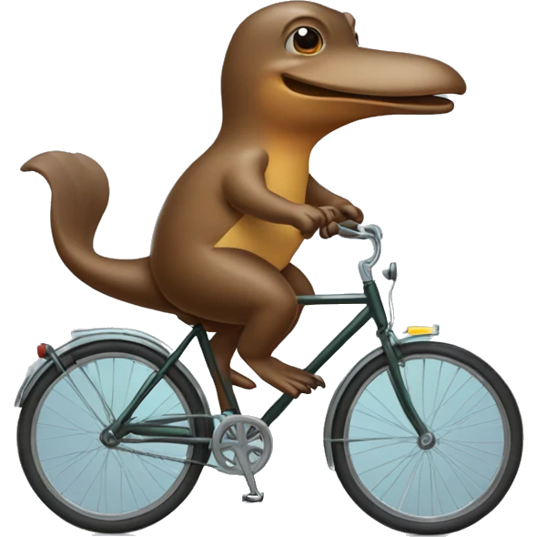 a platypus riding a bike emoji
