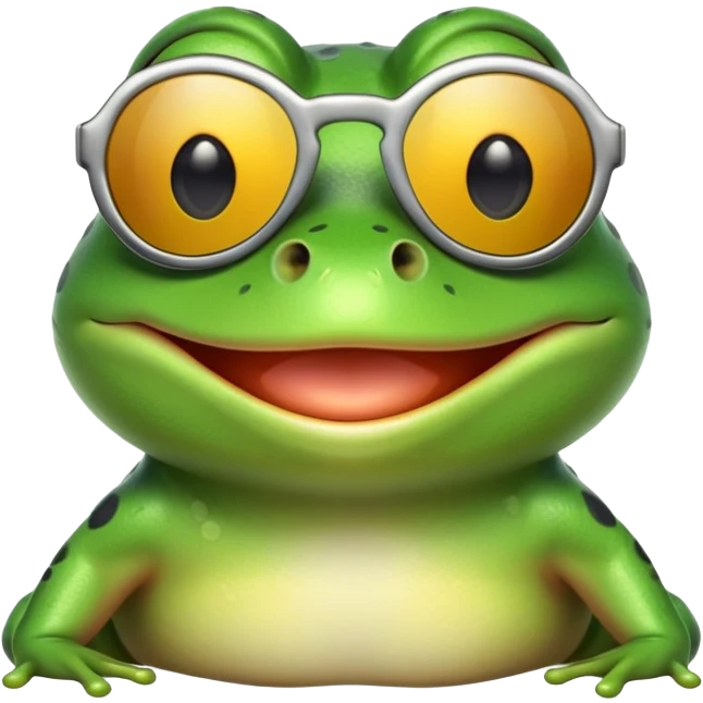 Frog wearing sunglasses emoji