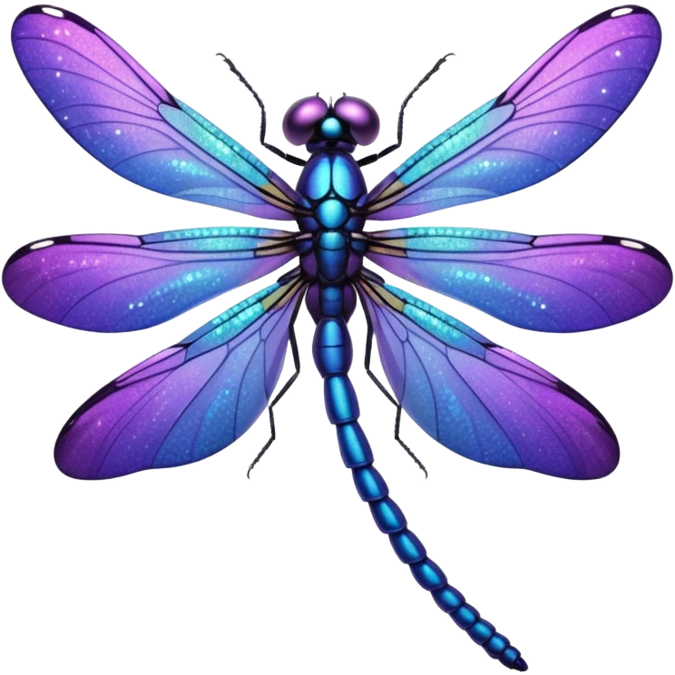 glitter purple dragonfly emoji