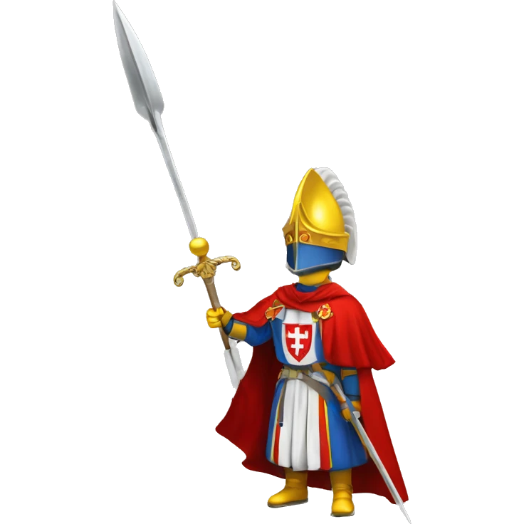 Pontifical Swiss Guard with halberd emoji
