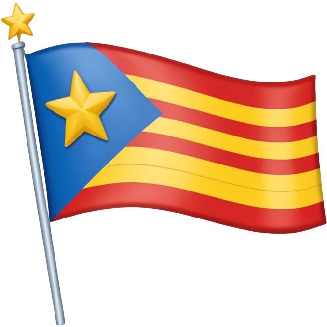 Make an a flag that is red blue red it’s a yellow star in the middle no stick  emoji