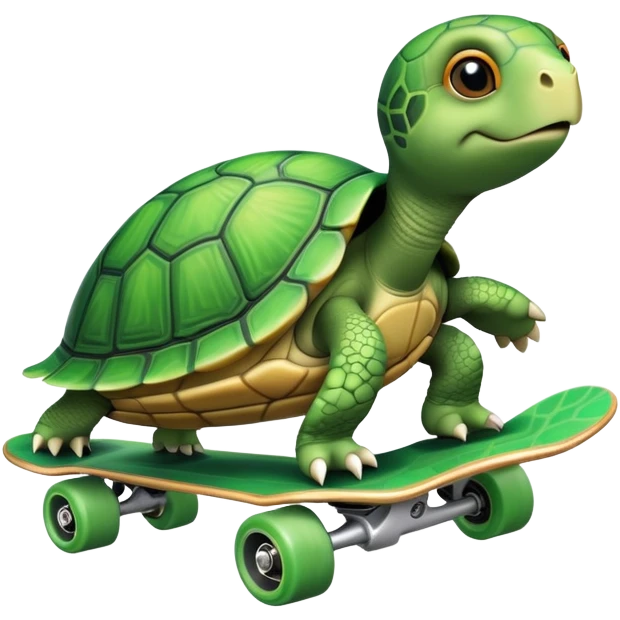 Turtle skateboarding emoji