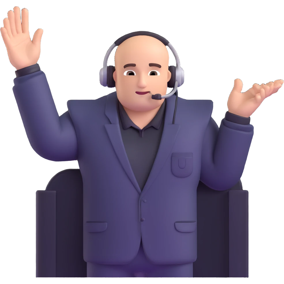 bouncer with a headset standing at a club entrance, hand up to stop, symbolizing gatekeeping emoji