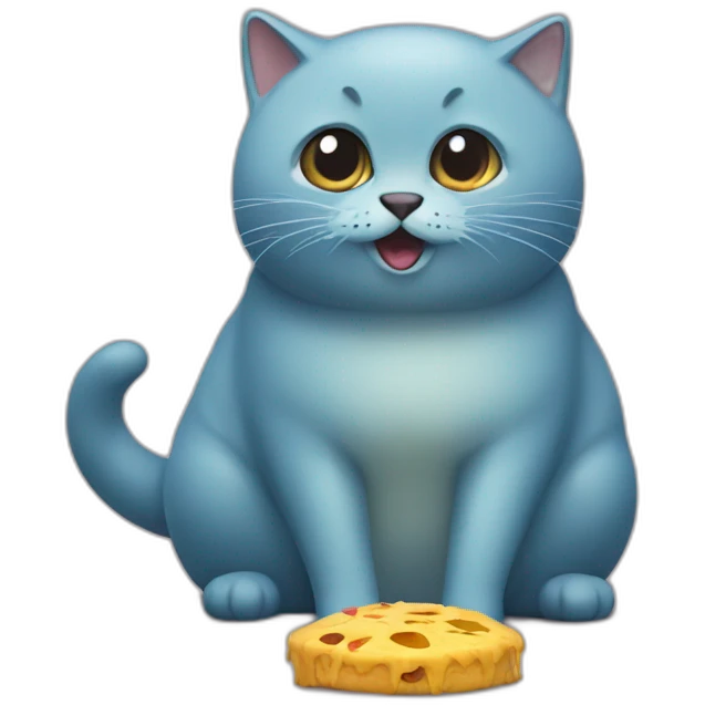 chat qui mange une pastèque emoji