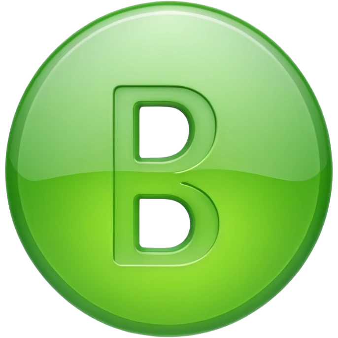 make emolji letter Б  light Green color emoji