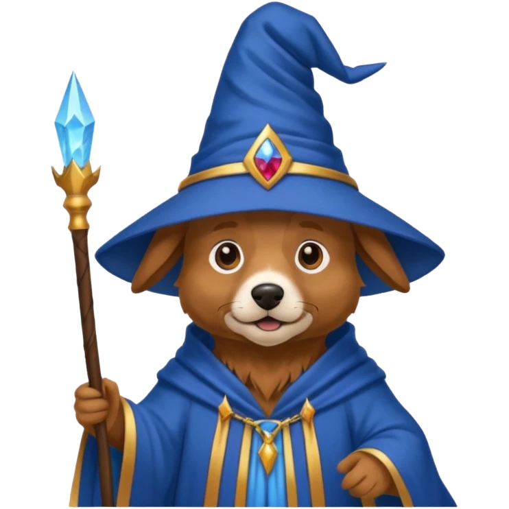 Dog wizard emoji