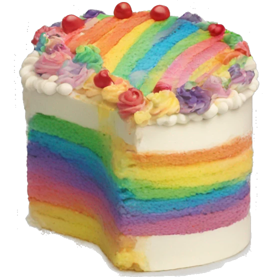 Rainbow cake emoji