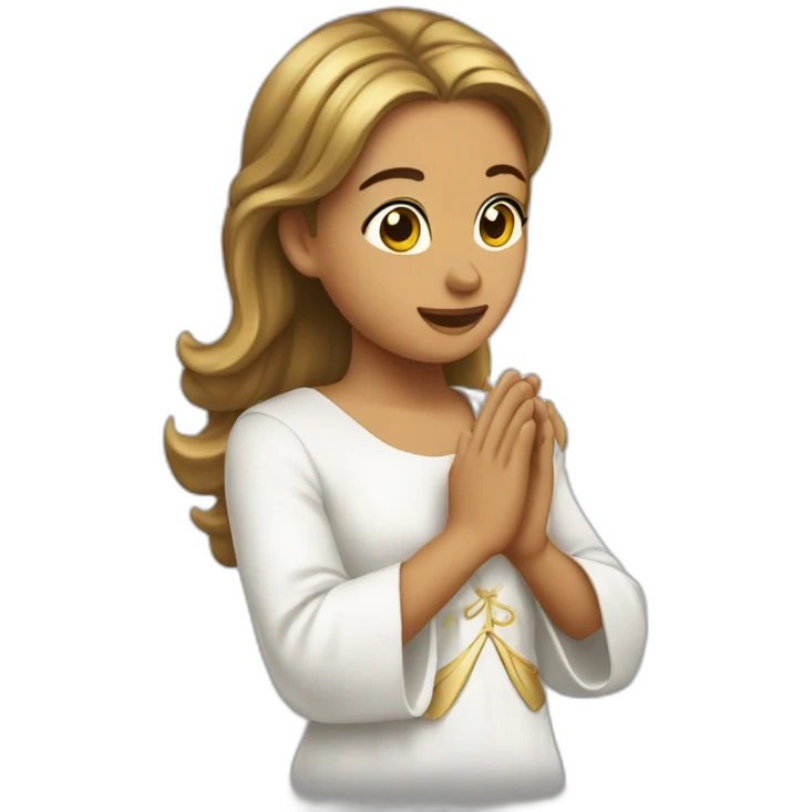Carita angelical saludando  emoji