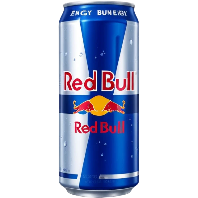 Red bull energy drink imogi for soccer match emoji