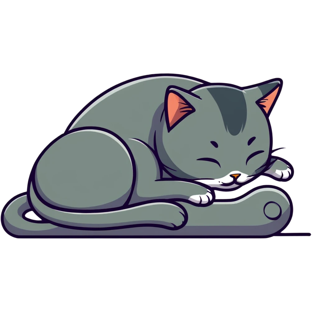 cat sleeping peacefully emoji